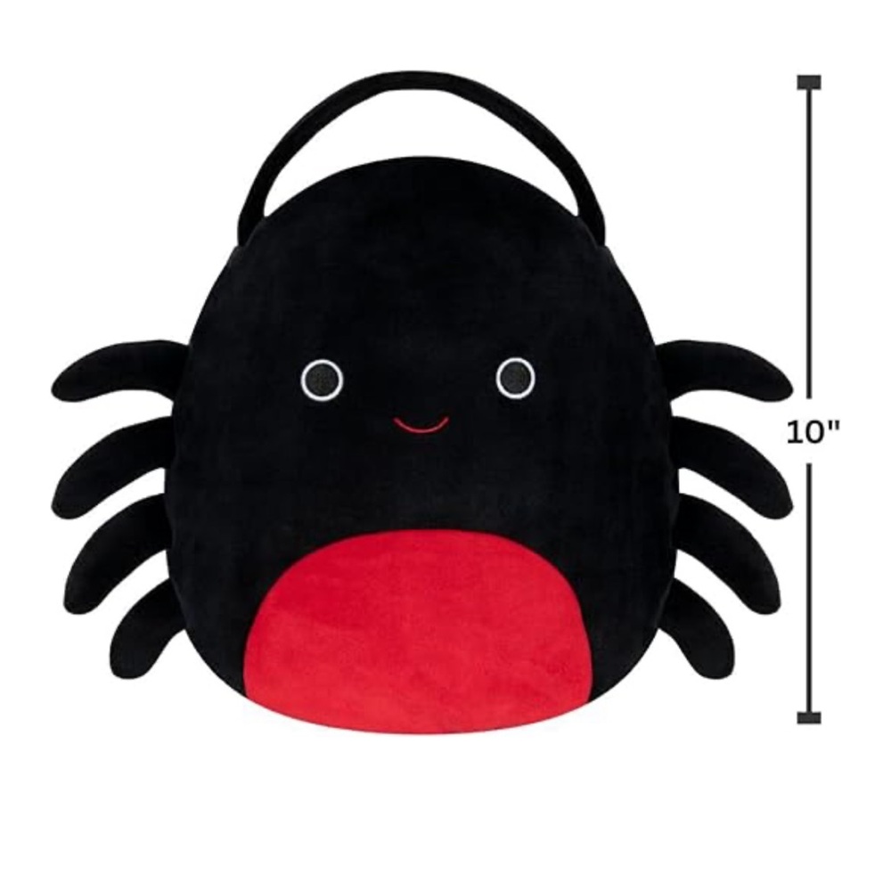 NWT Squishmallows Halloween Treat Pail Plush - Bella the Spider 2023